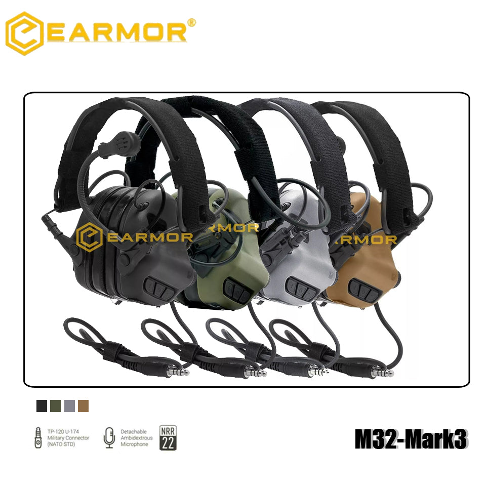 EARMOR M32-Mark3 MilPro Electronic Communication Tactical Headset