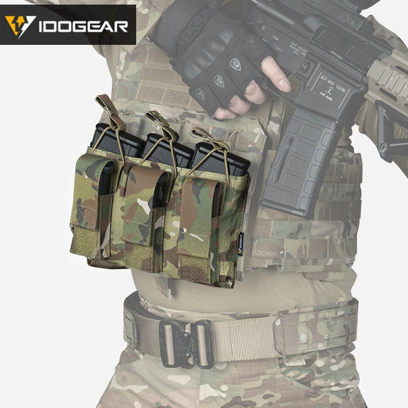 Tactical Magazine Pouch 5.56 Mag Carrier Triple Open Top Mag Pouch