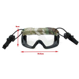 Tactical SF Helmet QD Anti Fog Goggles Wind Dust Protection Glasses for Helmet