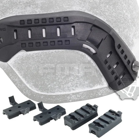 FMA ARC Rails - ACH Mich 2000 Helmet Rail System on Both Sides of Helm ...