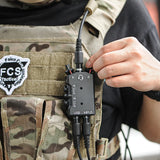 MPU5 Dual PTT Full Metal CNC Tactical Headset for Two-Way Radio Communication FCS-DYAL