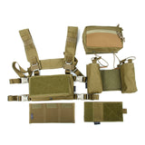 TMC Cordura Coyote Brown(CB) Micro Chest Rig Low Profile Mini Tactical Fight Vest Rig Set