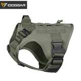 Tactical Dog Harness Vest w/ Handle MOLLE Padded Training Dog Plate Carrier