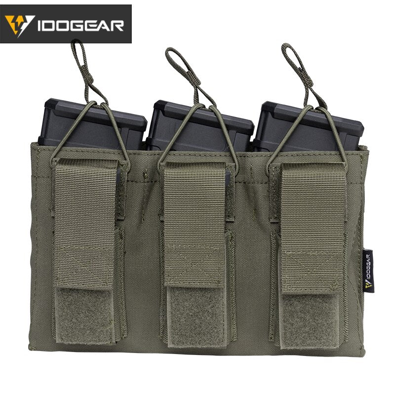 MOLLE Triple pochette pour magazines 5,56 mm avec pochette pour Mag, poche porte-mag
