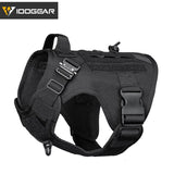Tactical Dog Harness Vest w/ Handle MOLLE Padded Tactical Dog Plate Carrier