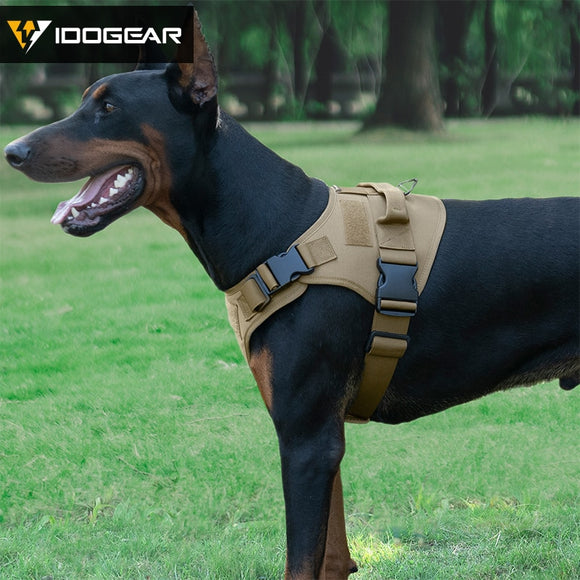 Tactical Dog Vest Dog Harness w/ Handle Military Working Dog Accessories
