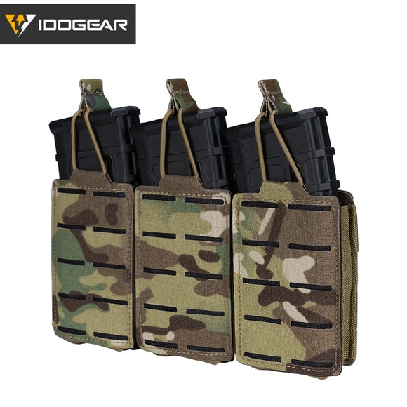 Tactical LSR 556 Mag Pouch Triple Mag Carrier MOLLE Pouch Laser Cut