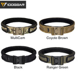 Tactical Belt Two-in-One 2" Combat Quick Release POM Buckle Mens Belts
