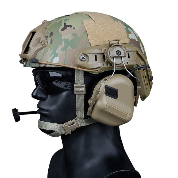 WarmHeartting Tactisch Militair Headset Hoofdtelefoon met Snelle Helmrail Adapter en Microfoon Communicatie Accessoires, bruin, Eén maat WarmHeartting Tactisch Militair Headset Hoofdtelefoon met Snelle Helmrail Adapter en Microfoon Communicatie Accessoires, bruin, Eén maat