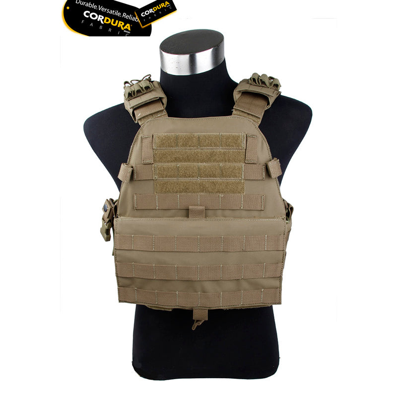 TMC Tactical Vest Matte Plate Carrier Coyote Brown Non Reflective